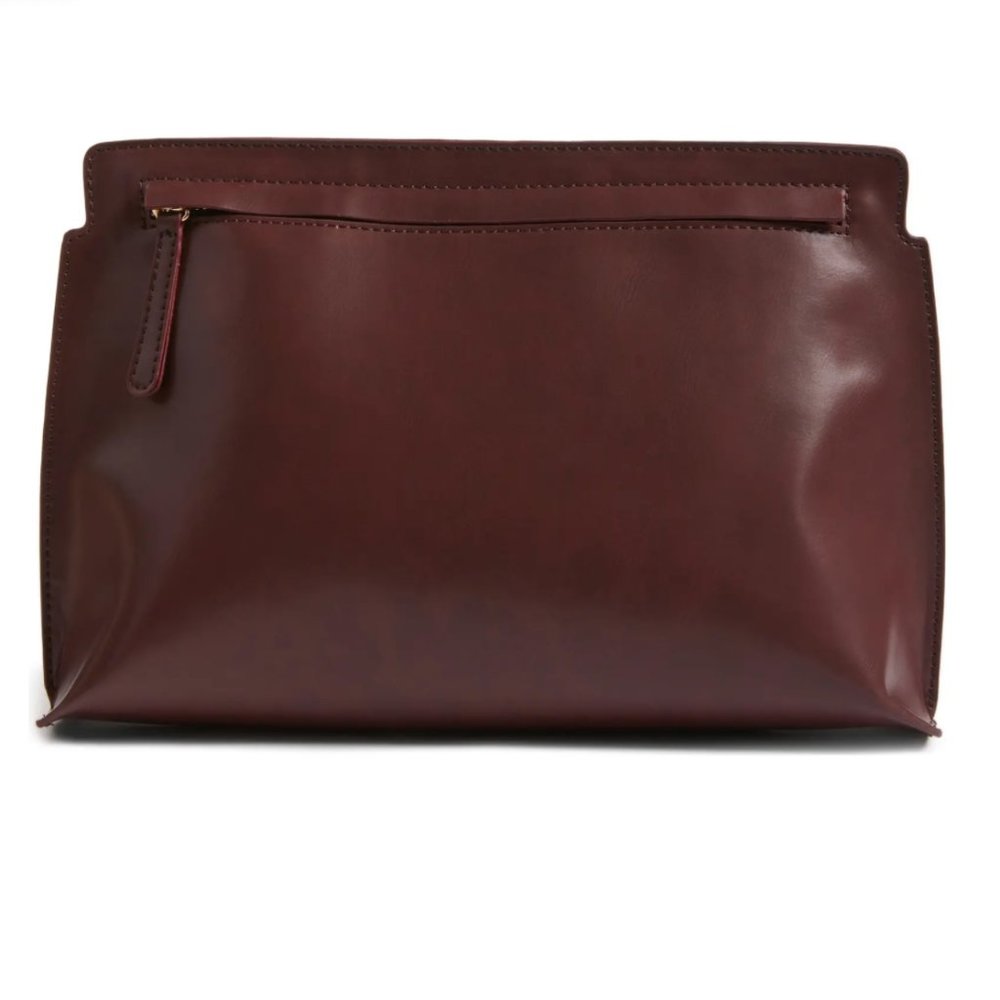 BP. Faux Leather Clutch NWOT  BURGUNDY